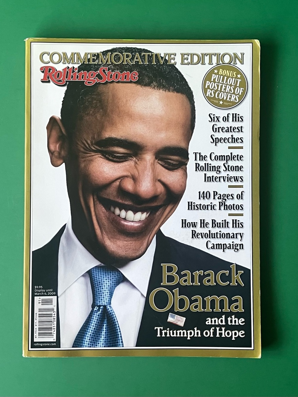Rolling Stone Magazine Commemorative Issue Barrack Obama March 2009 W Poster